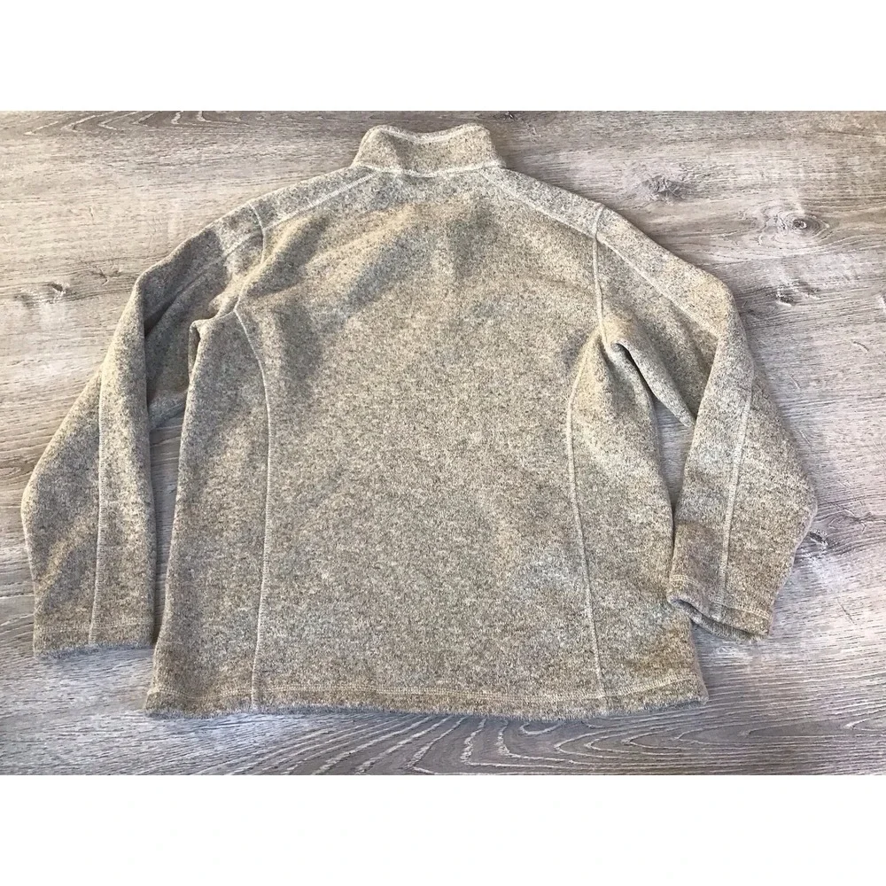 The North Face Fleece Jacket Men's Medium Gray Quarter Zip Long Sleeve Pullover